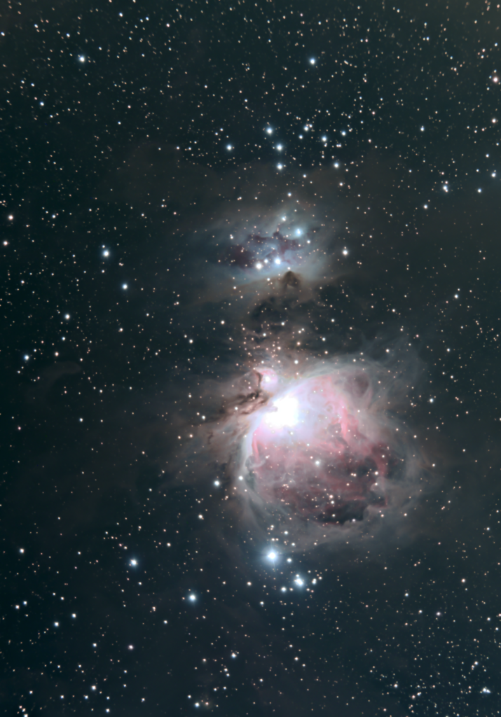 Orion's Sword, including the Running Man and Great Orion Nebula, or M42.